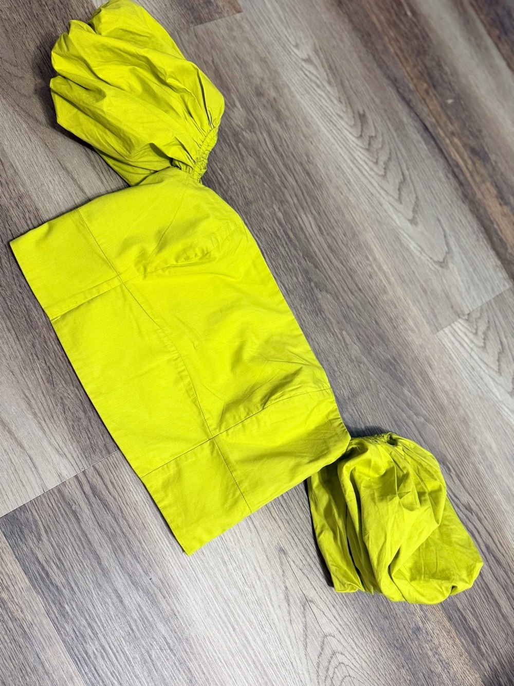 Hollister Lime Yellow Puff Sleeve Crop Top
